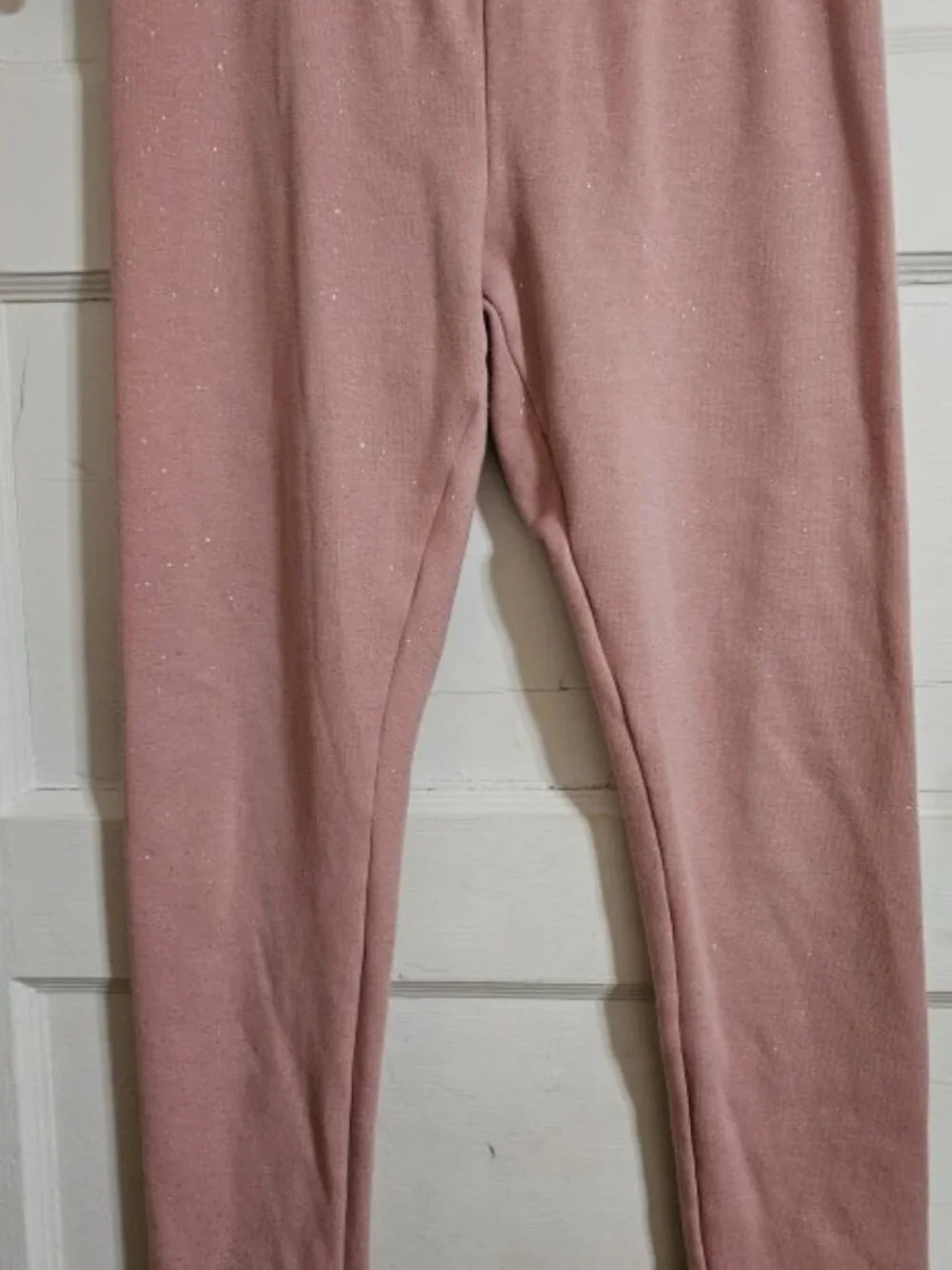 OLD NAVY Fleece Lined Sparkly Pink Leggings Pants Girls XL Size 14-16